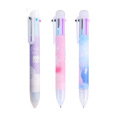 AndStal mignon dessin animé chat multifonctionnel Pen Ink Stydpoint Ballpoint 6 in 1 Ballpoint Pen pour les fournitures scolaires